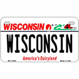 Wisconsin Metal Novelty License Plate 7" x 4" (MP)