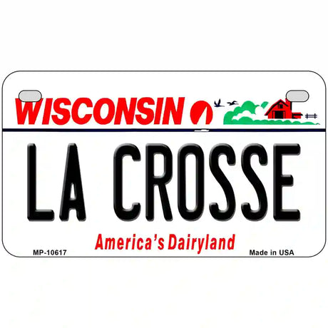 La Crosse Wisconsin Metal Novelty License Plate 7" x 4" (MP)