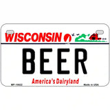 Beer Wisconsin Metal Novelty License Plate 7" x 4" (MP)