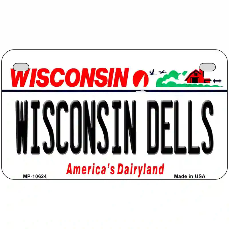 Wisconsin Dells Wisconsin Metal Novelty License Plate 7" x 4" (MP)