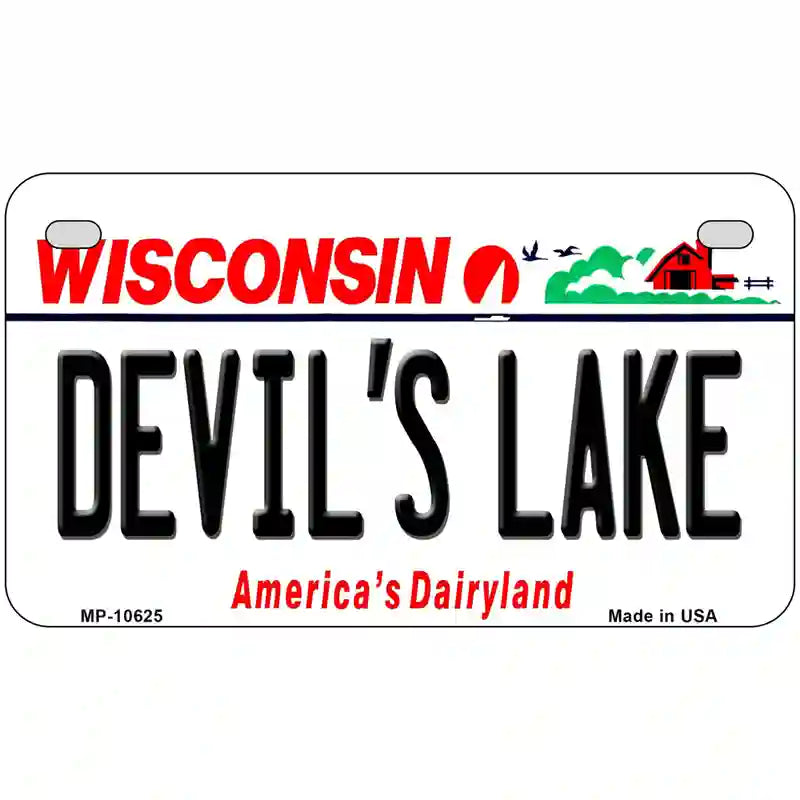 Devils Lake Wisconsin Metal Novelty License Plate 7" x 4" (MP)