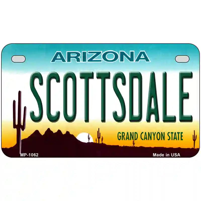 Scottsdale Arizona Novelty Metal License Plate 7" x 4" (MP)