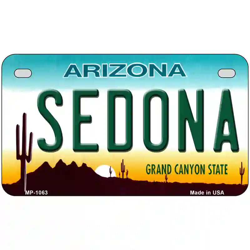 Sedona Arizona Novelty Metal License Plate 7" x 4" (MP)