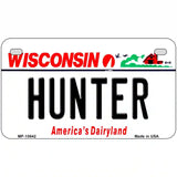 Hunter Wisconsin Metal Novelty License Plate 7" x 4" (MP)