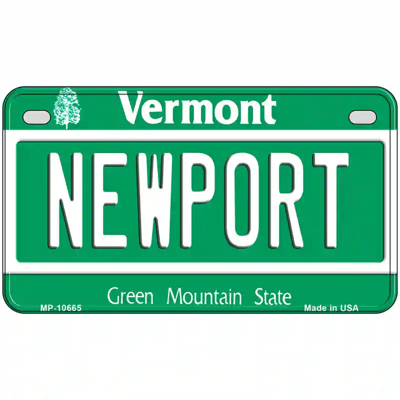 Newport Vermont Metal Novelty License Plate 7" x 4" (MP)