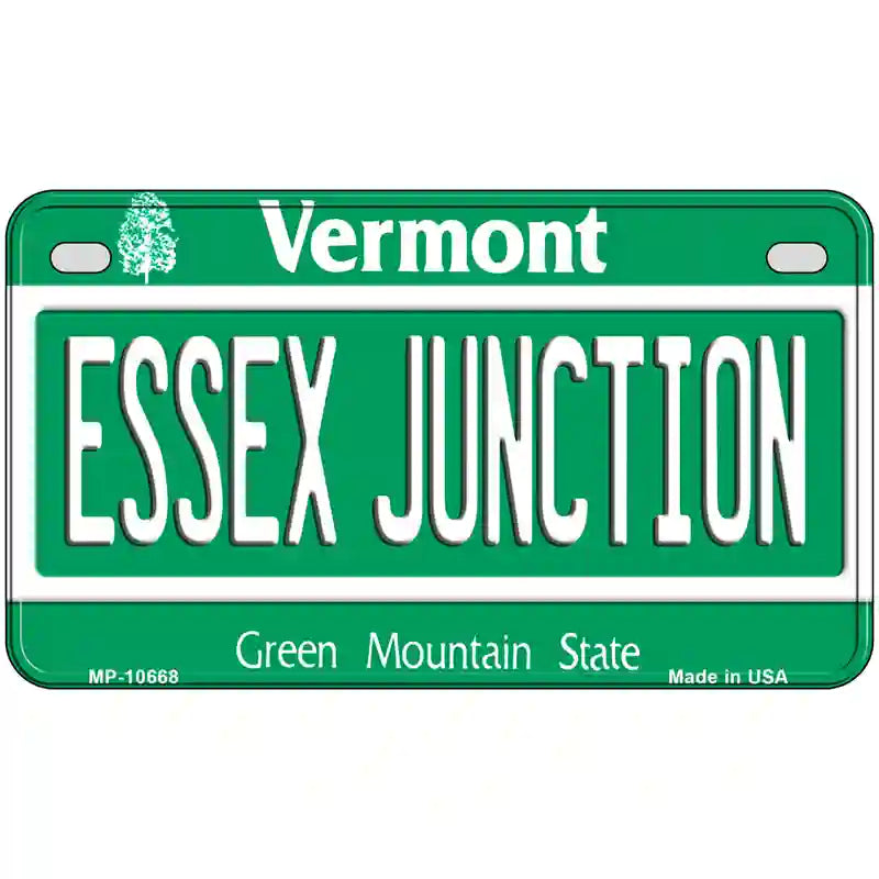 Essex Junction Vermont Metal Novelty License Plate 7" x 4" (MP)