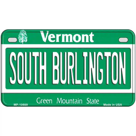 South Burlington Vermont Metal Novelty License Plate 7" x 4" (MP)