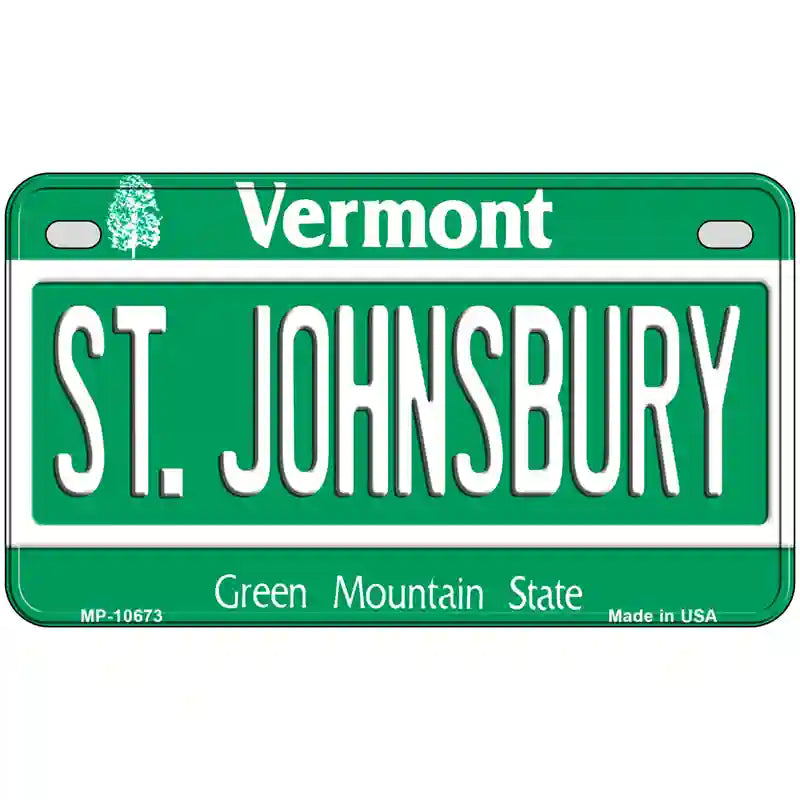 St Johnsbury Vermont Metal Novelty License Plate 7" x 4" (MP)