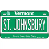 St Johnsbury Vermont Metal Novelty License Plate 7" x 4" (MP)