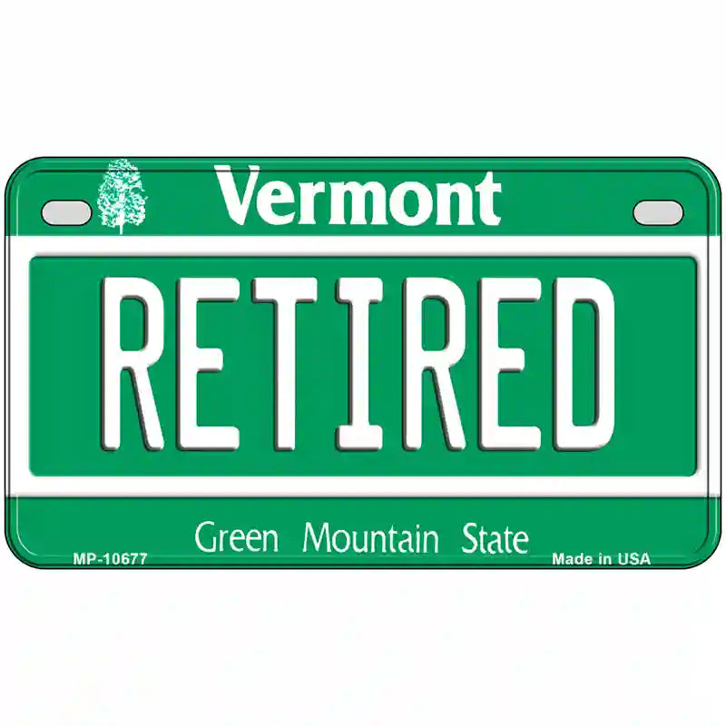 Retired Vermont Metal Novelty License Plate 7" x 4" (MP)