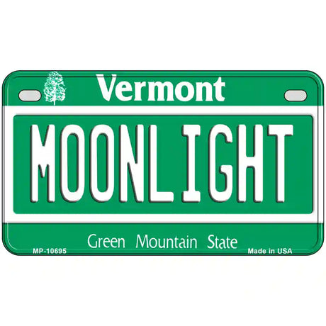 Moonlight Vermont Metal Novelty License Plate 7" x 4" (MP)