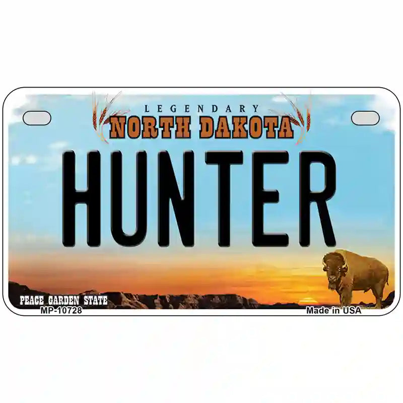 Hunter North Dakota Metal Novelty License Plate 7" x 4" (MP)