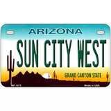 Sun City West Arizona Novelty Metal License Plate 7" x 4" (MP)