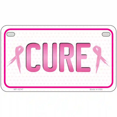 Cure Metal License Plate Sign 7" x 4" (MP)