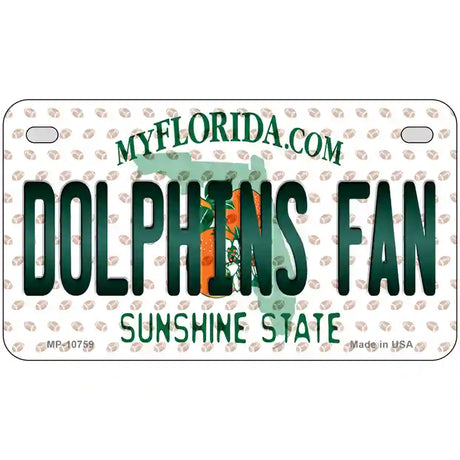 Dolphins Fan Florida Novelty Metal License Plate 7" x 4" (MP)