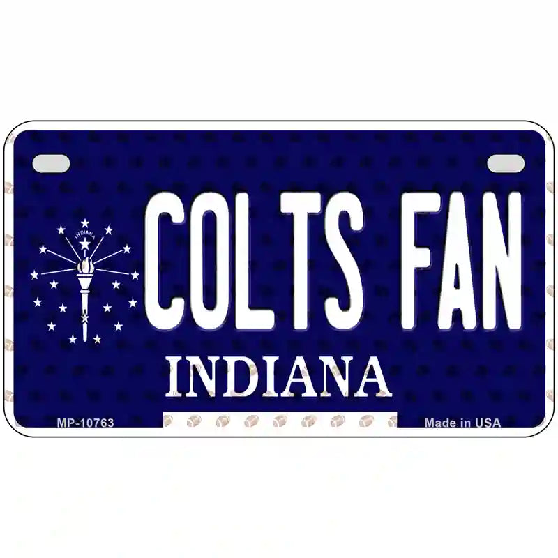 Colts Fan Indiana Novelty Metal License Plate 7" x 4" (MP)