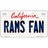 Rams Fan California Novelty Metal License Plate 7" x 4" (MP)