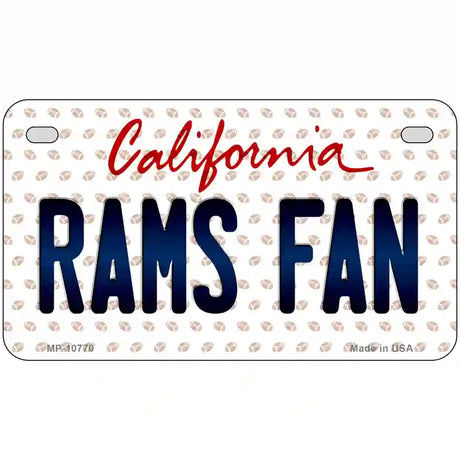 Rams Fan California Novelty Metal License Plate 7" x 4" (MP)