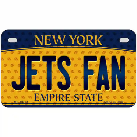 Jets Fan New York Novelty Metal License Plate 7" x 4" (MP)