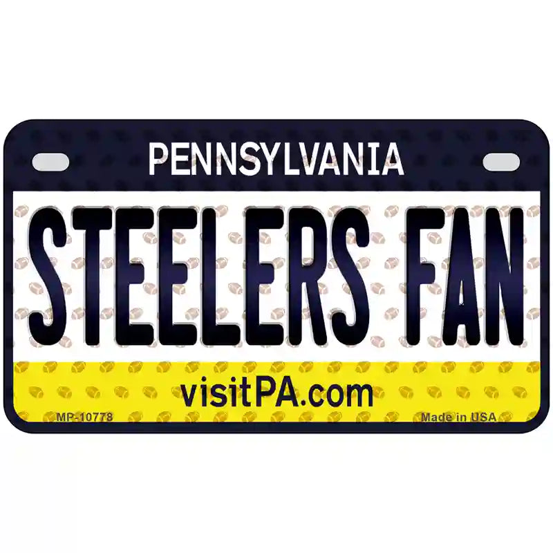 Steelers Fan Pennsylvania Novelty Metal License Plate 7" x 4" (MP)