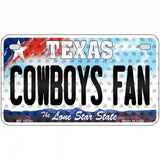 Cowboys Fan Texas Novelty Metal License Plate 7" x 4" (MP)