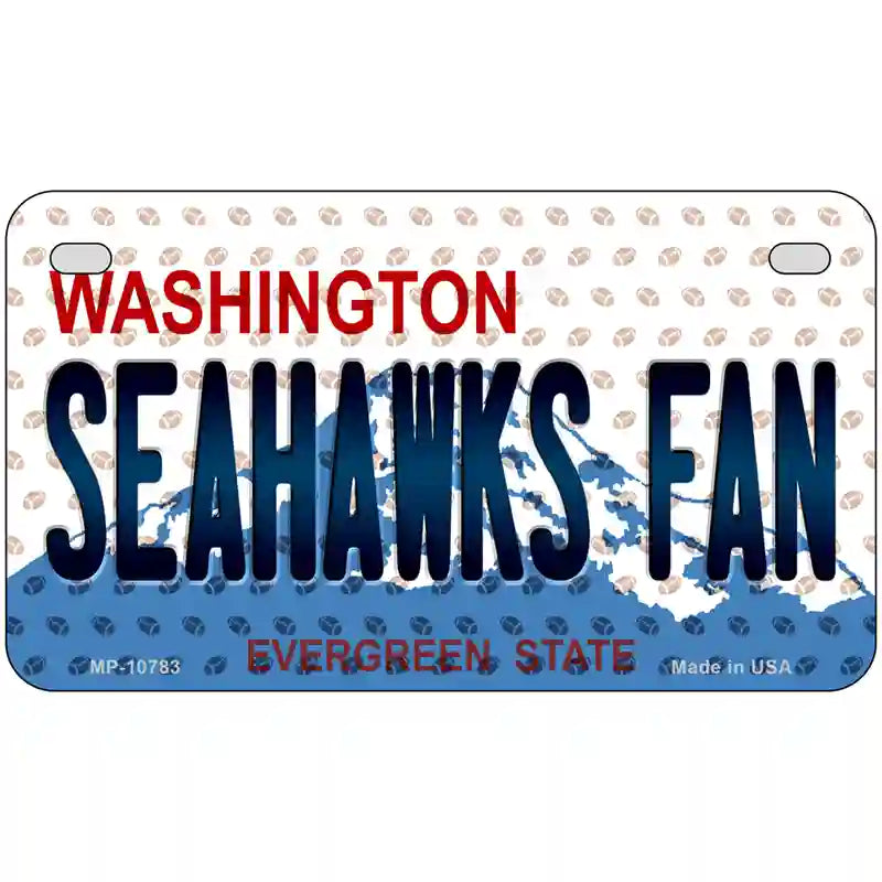 Seahawks Fan Washington Novelty Metal License Plate 7" x 4" (MP)