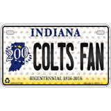 Colts Fan Bicentennial Indiana Novelty Metal License Plate 7" x 4" (MP)