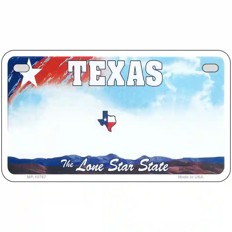 Texas New State Novelty Metal License Plate 7" x 4" (MP)