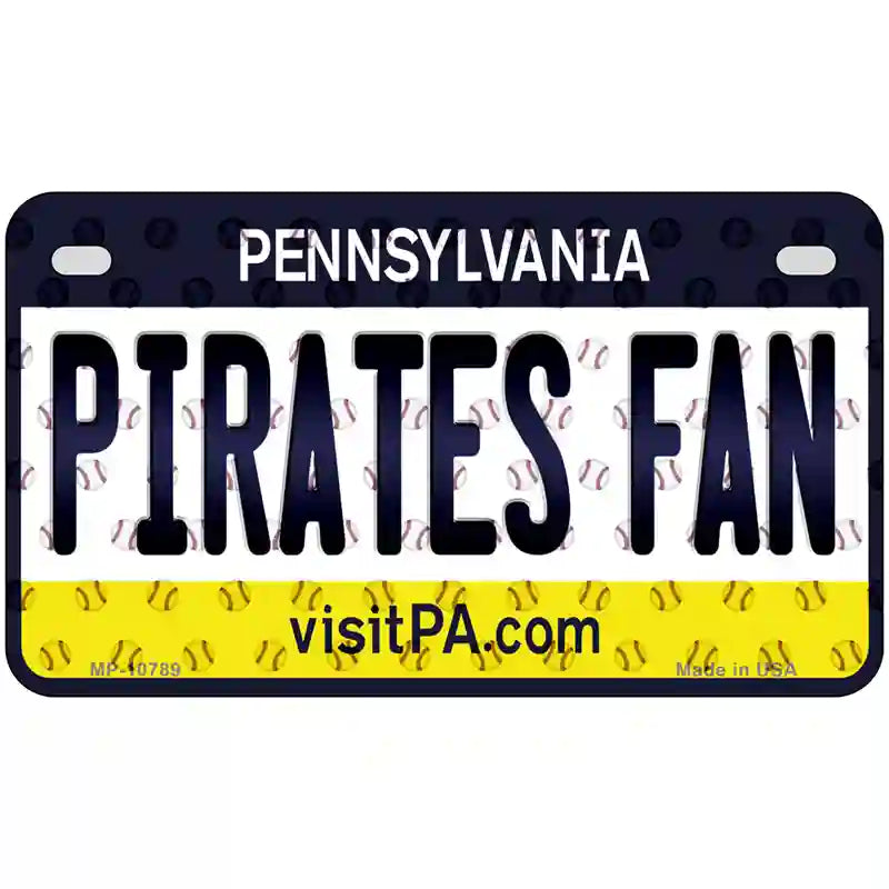 Pirates Fan Pennsylvania Novelty Metal License Plate 7" x 4" (MP)