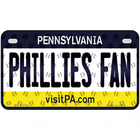 Phillies Fan Pennsylvania Novelty Metal License Plate 7" x 4" (MP)