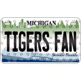 Tigers Fan Michigan Novelty Metal License Plate 7" x 4" (MP)