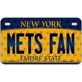 Mets Fan New York Novelty Metal License Plate 7" x 4" (MP)