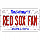 Red Sox Fan Massachusetts Novelty Metal License Plate 7" x 4" (MP)