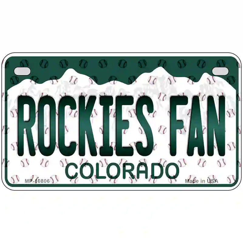 Rockies Fan Colorado Novelty Metal License Plate 7" x 4" (MP)