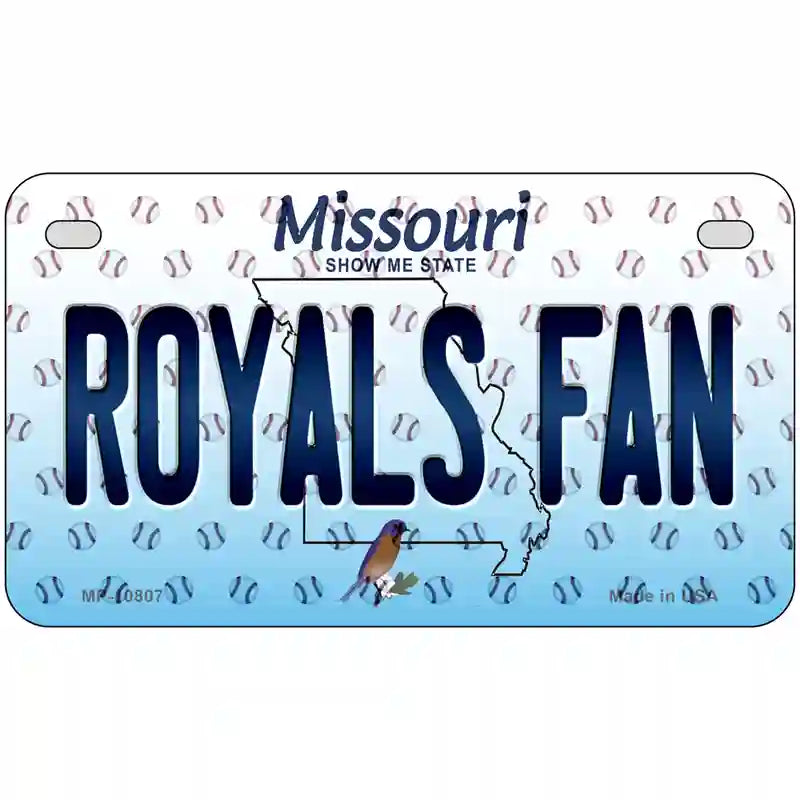 Royals Fan Missouri Novelty Metal License Plate 7" x 4" (MP)