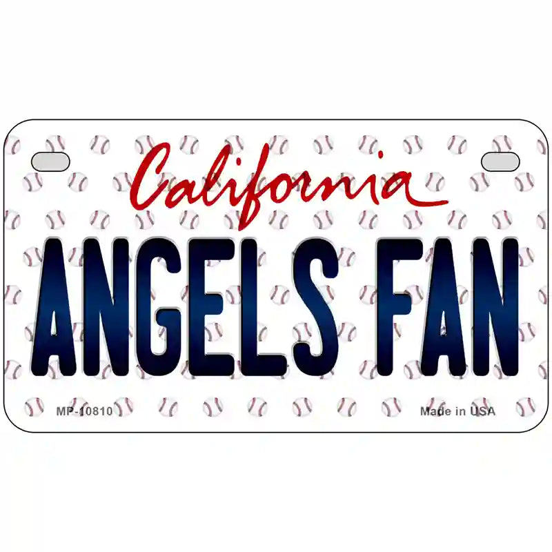 Angels Fan California Novelty Metal License Plate 7" x 4" (MP)