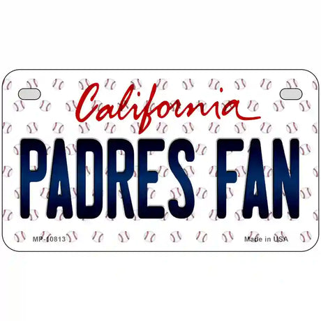 Padres Fan California Novelty Metal License Plate 7" x 4" (MP)