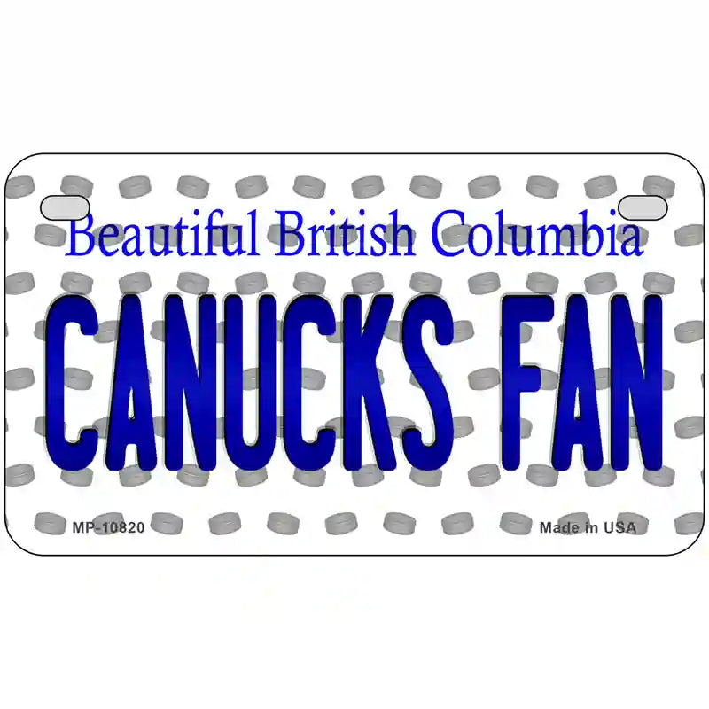 Canucks Fan British Columbia Novelty Metal License Plate 7" x 4" (MP)