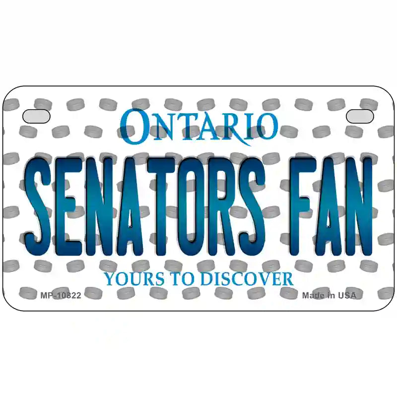 Senators Fan Ontario Novelty Metal License Plate 7" x 4" (MP)