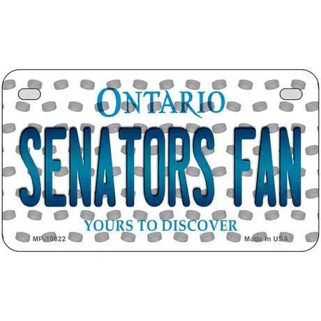 Senators Fan Ontario Novelty Metal License Plate 7" x 4" (MP)