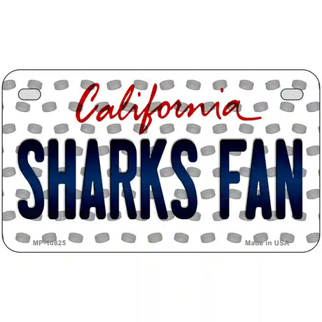 Sharks Fan California Novelty Metal License Plate 7" x 4" (MP)