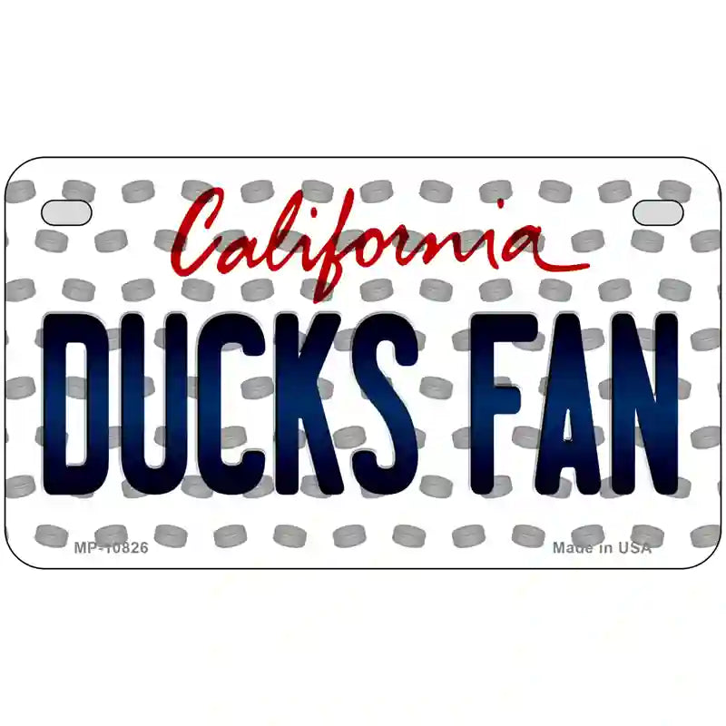 Ducks Fan California Novelty Metal License Plate 7" x 4" (MP)