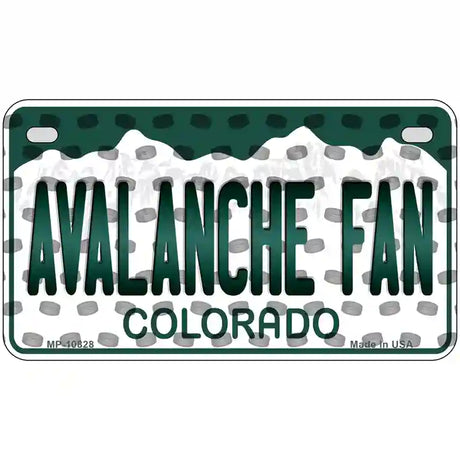 Avalanche Fan Colorado Novelty Metal License Plate 7" x 4" (MP)