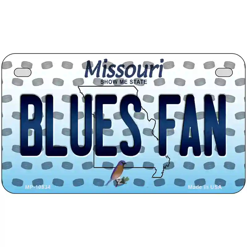 Blues Fan Missouri Novelty Metal License Plate 7" x 4" (MP)