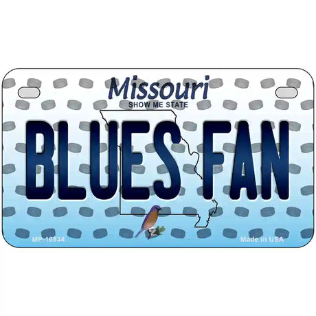 Blues Fan Missouri Novelty Metal License Plate 7" x 4" (MP)