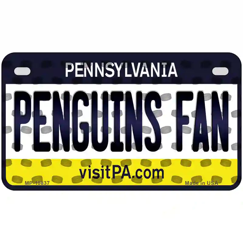 Penguins Fan Pennsylvania Novelty Metal License Plate 7" x 4" (MP)