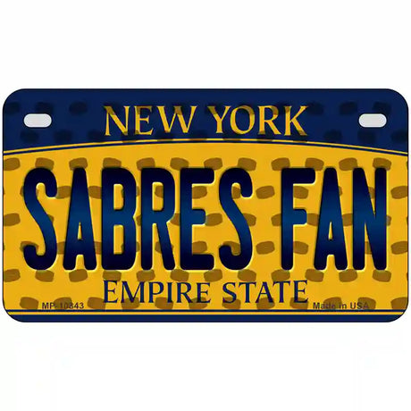 Sabres Fan New York Novelty Metal License Plate 7" x 4" (MP)