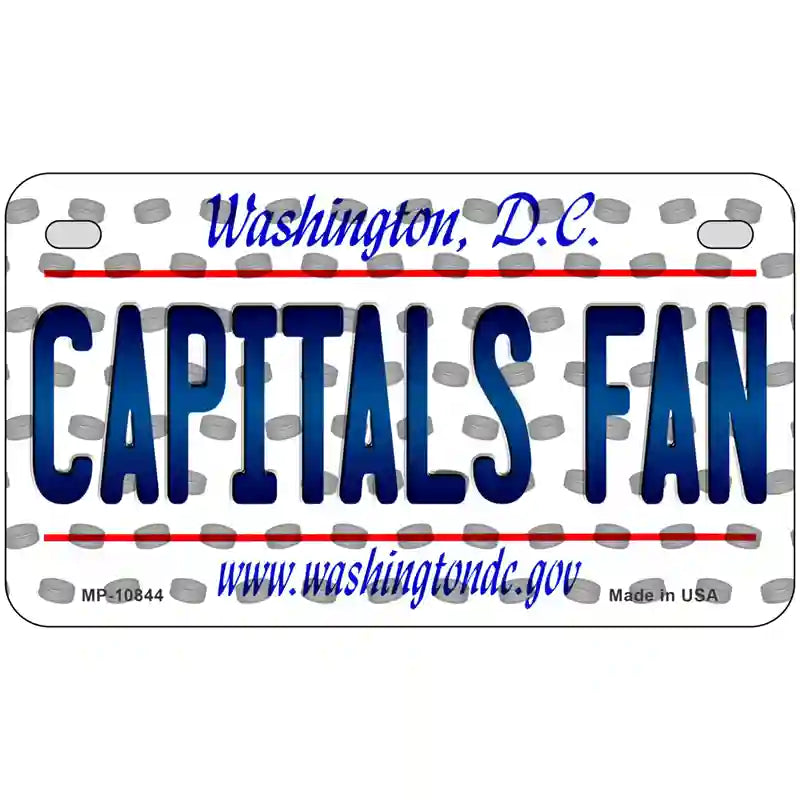 Capitals Fan Washington DC Novelty Metal License Plate 7" x 4" (MP)