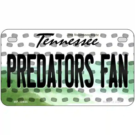 Predators Fan Tennessee Novelty Metal License Plate 7" x 4" (MP)