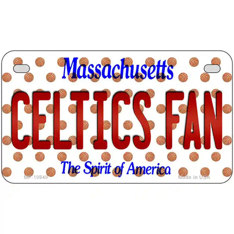 Celtics Fan Massachusetts Novelty Metal License Plate 7" x 4" (MP)